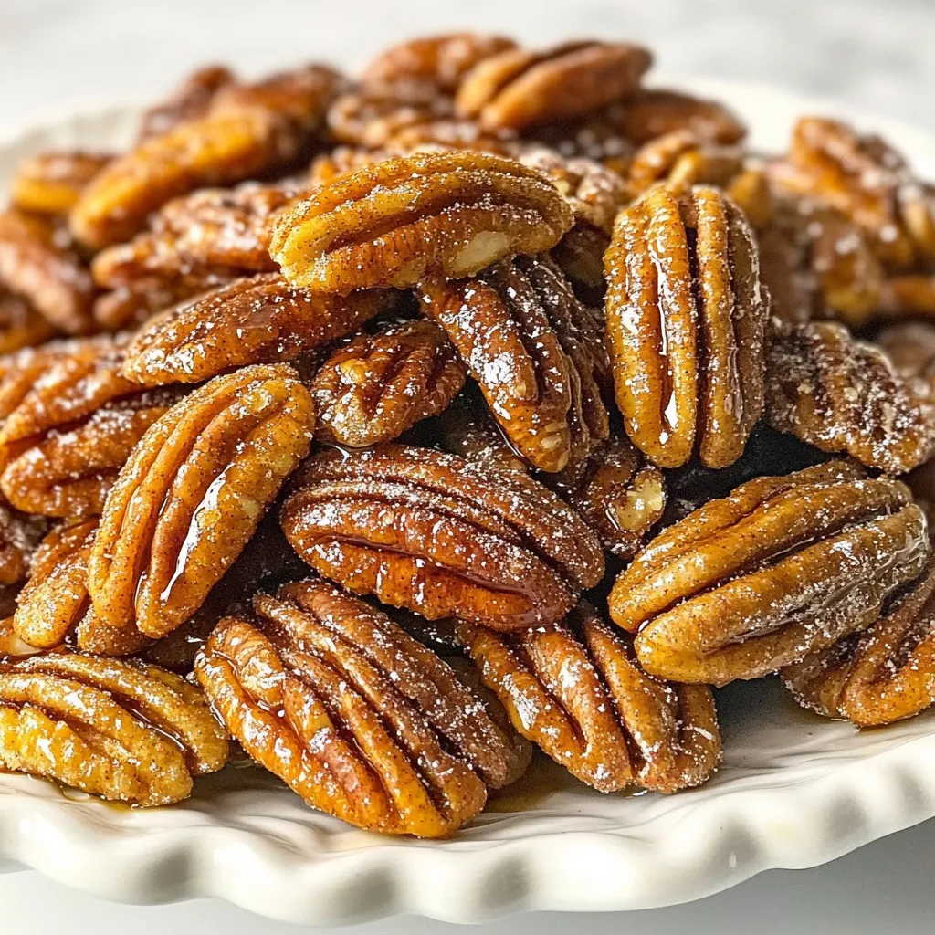 Maple Cinnamon Roasted Pecans Tasty Snack Treat