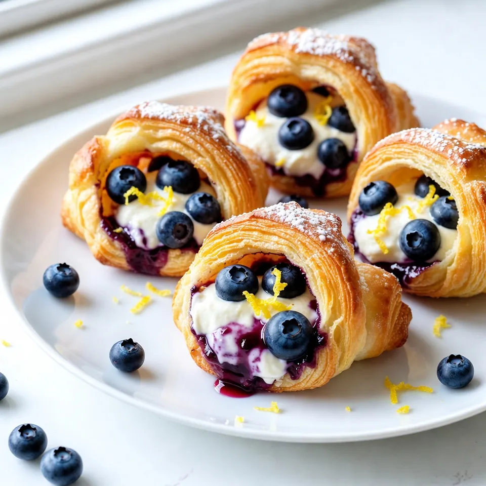 Lemon Blueberry Cheesecake Crescent Bites Delight