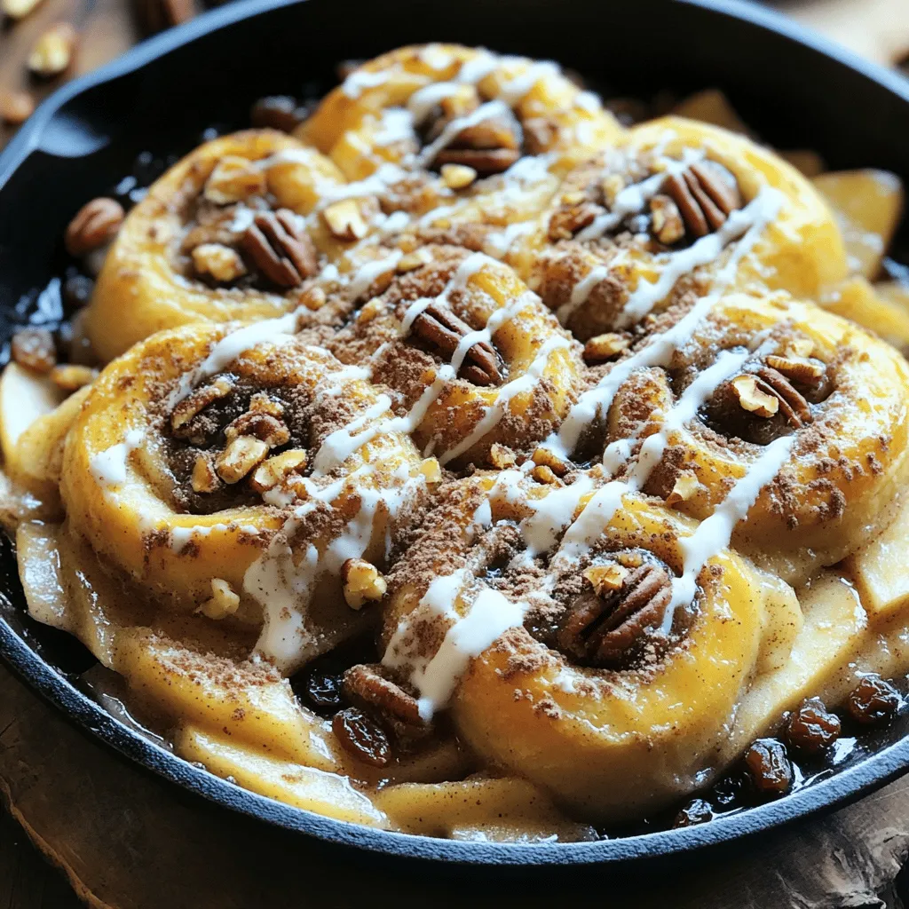 Warm Cinnamon Roll Apple Skillet Simple and Tasty Dish