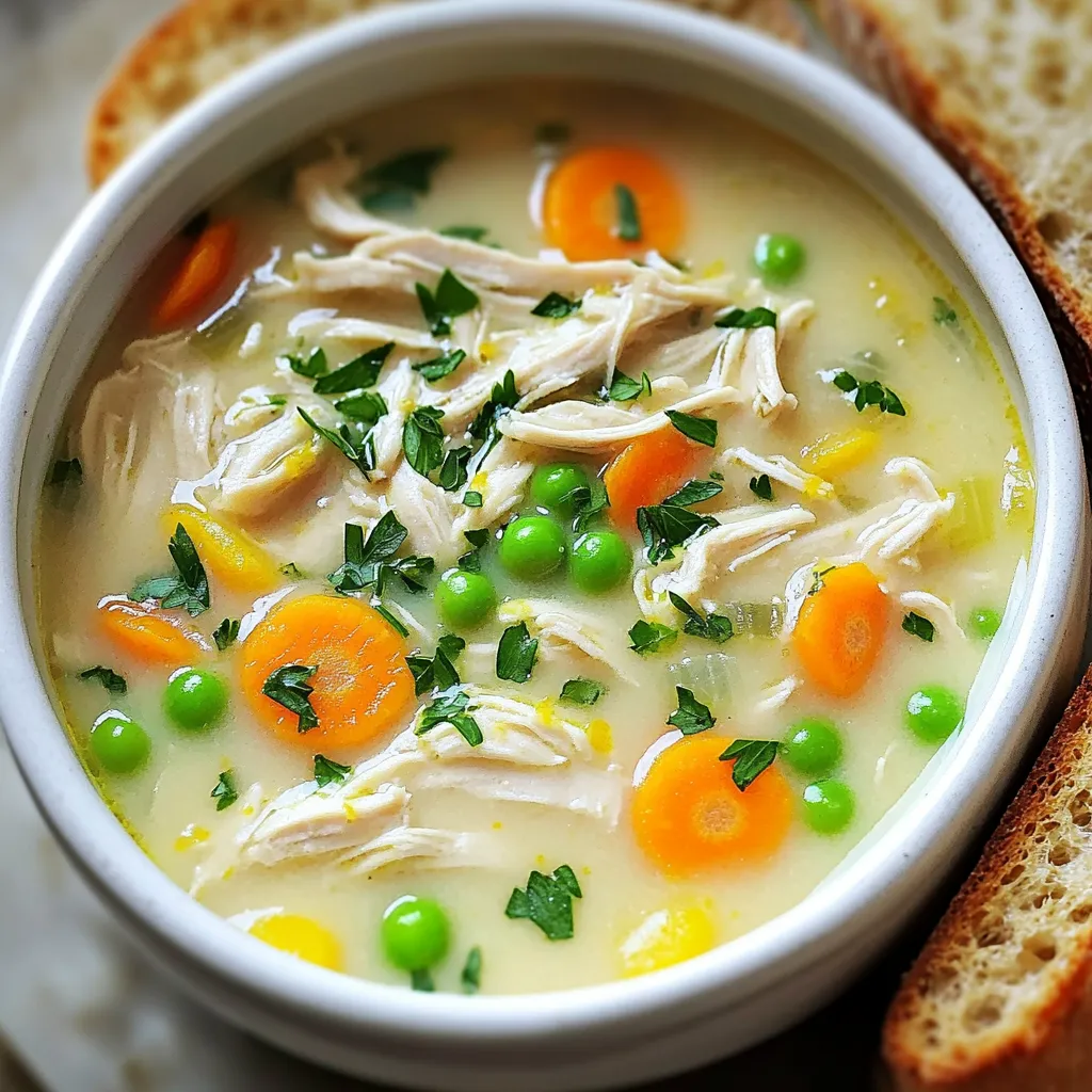 Slow Cooker Creamy Lemon Chicken Soup Easy Delight