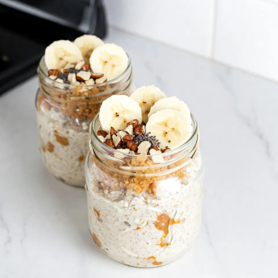 Peanut Butter Banana Overnight Oats Easy Breakfast Recipe