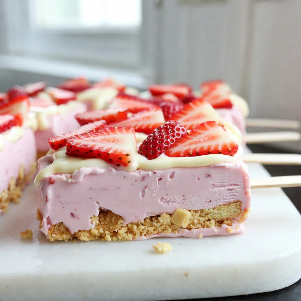 Strawberry Shortcake Ice Cream Bars Fresh and Tasty Treat