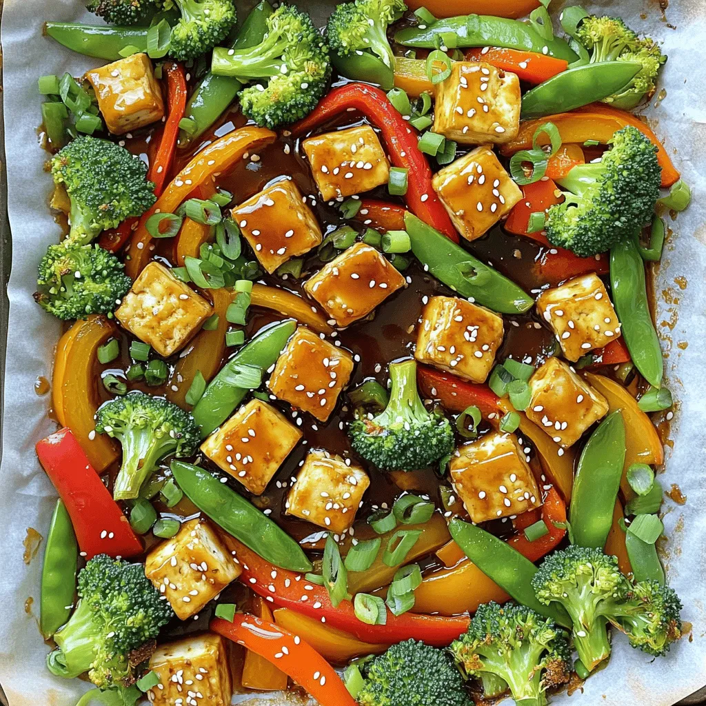 Sheet-Pan Honey Garlic Tofu Stir Fry Recipe Delight
