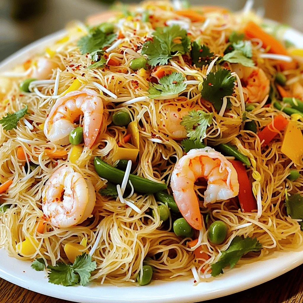 Singapore Chow Mei Fun Noodles Flavorful and Satisfying