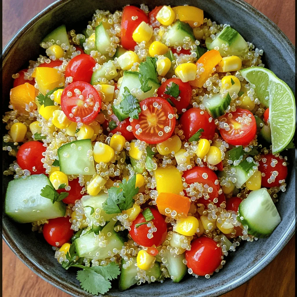 Savory Quinoa Salad with Veggies Fresh and Flavorful