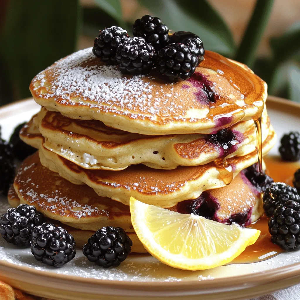 Blackberry Lemon Ricotta Pancakes Flavorful Delight