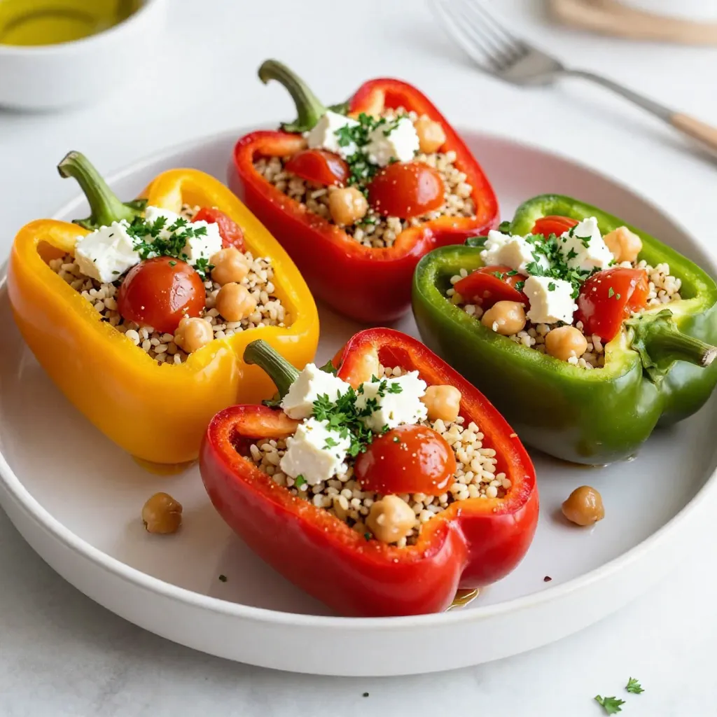 Mediterranean Quinoa Stuffed Peppers Flavorful Delight