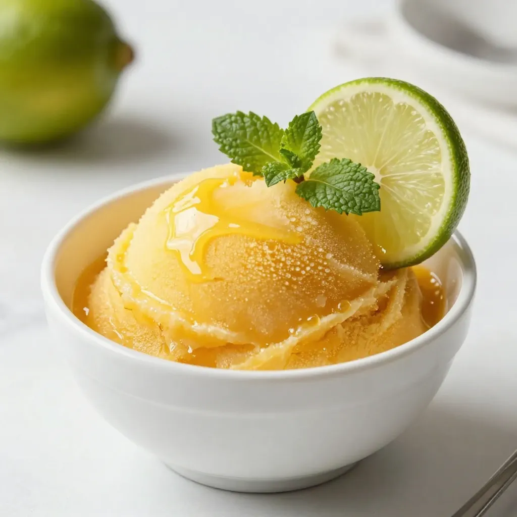 Mango Lime Sorbet Fresh and Flavorful Delight