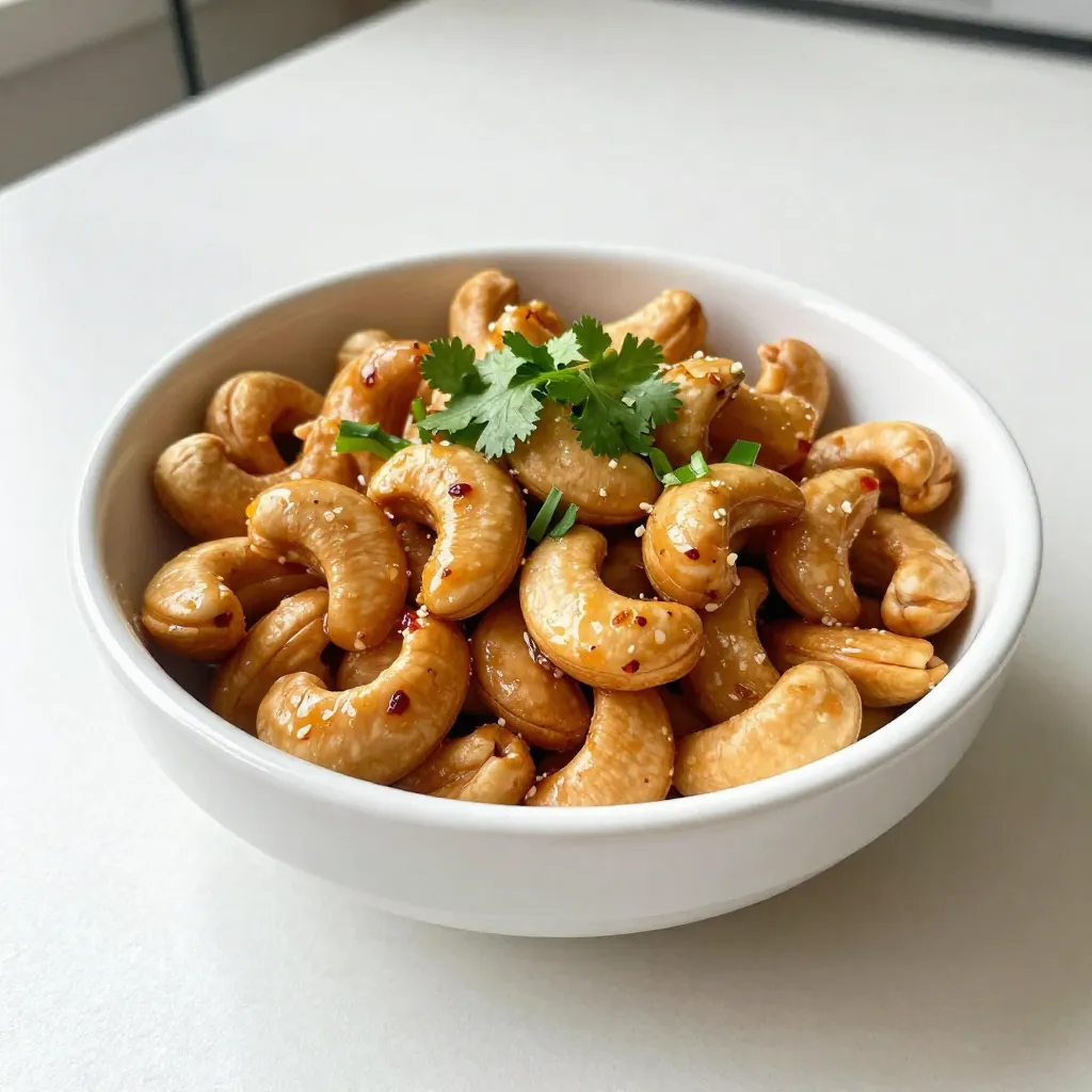 Sweet Chili Garlic Roasted Cashews Tasty Snack Delight