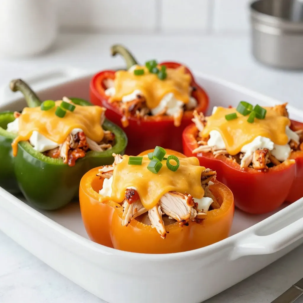 Buffalo Chicken Stuffed Peppers Flavorful and Simple Dish