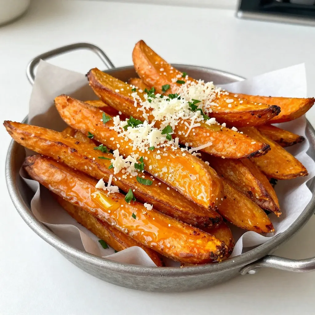 Garlic Parmesan Sweet Potato Fries Crispy Delight