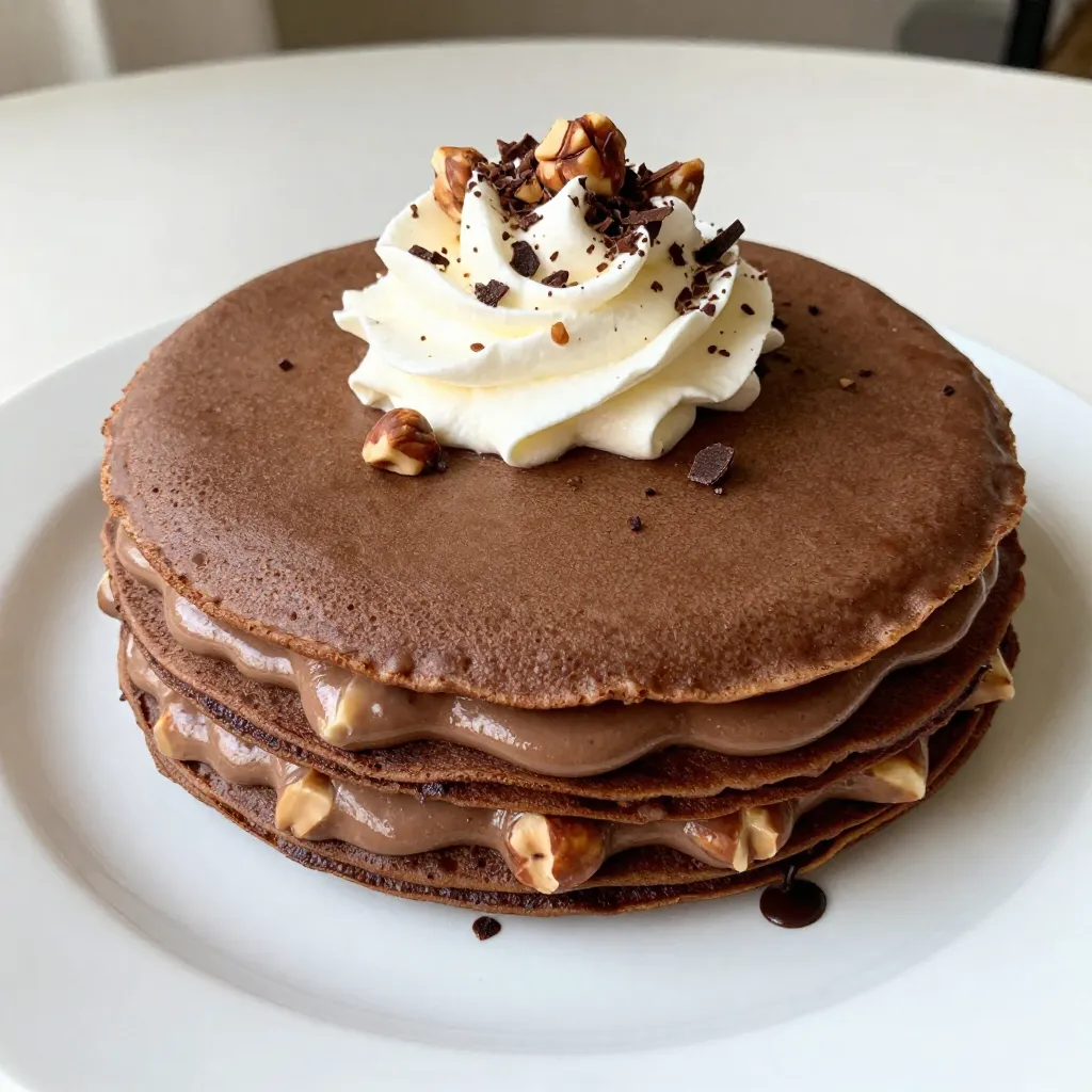 Chocolate Hazelnut Crepe Cake Indulgent Delight Recipe