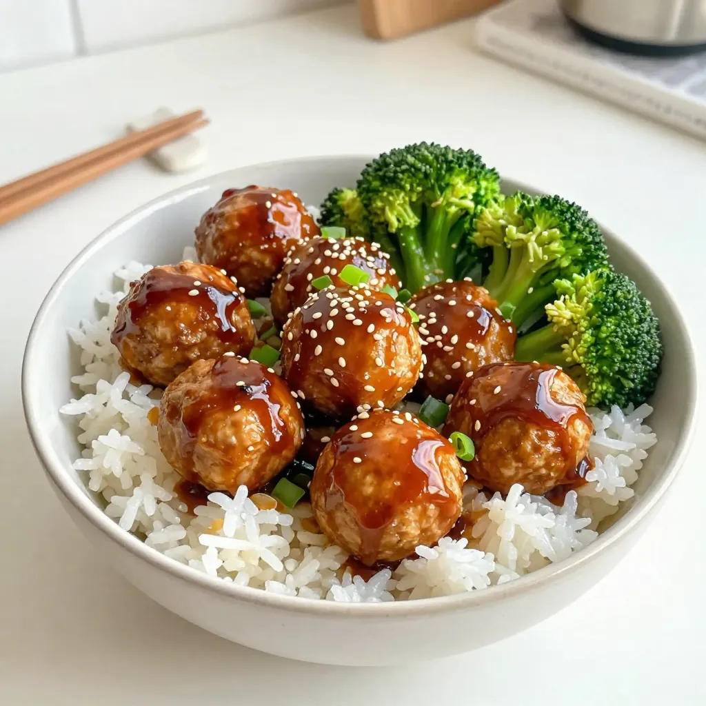 Teriyaki Chicken Meatball Bowls Tasty Weeknight Meal