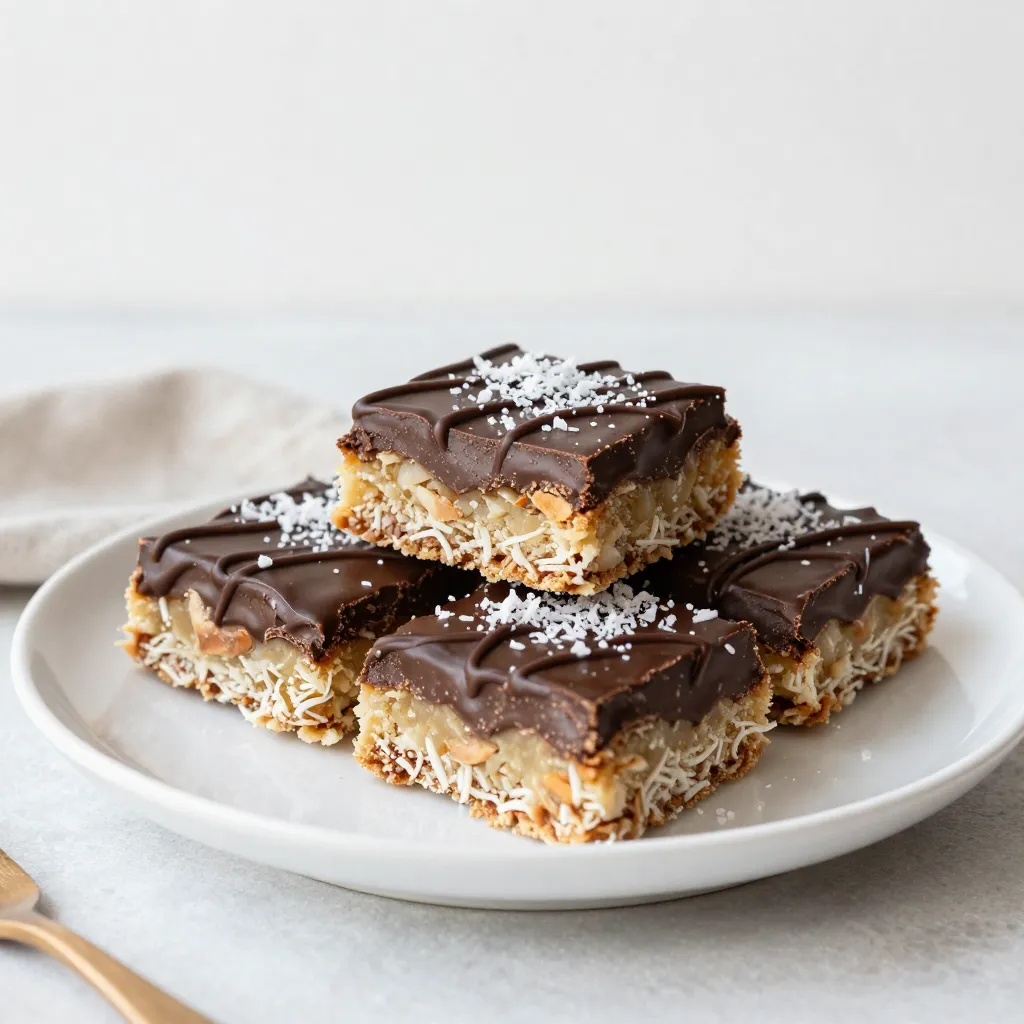 Chocolate Drizzled Coconut Bars Simple and Sweet Treat