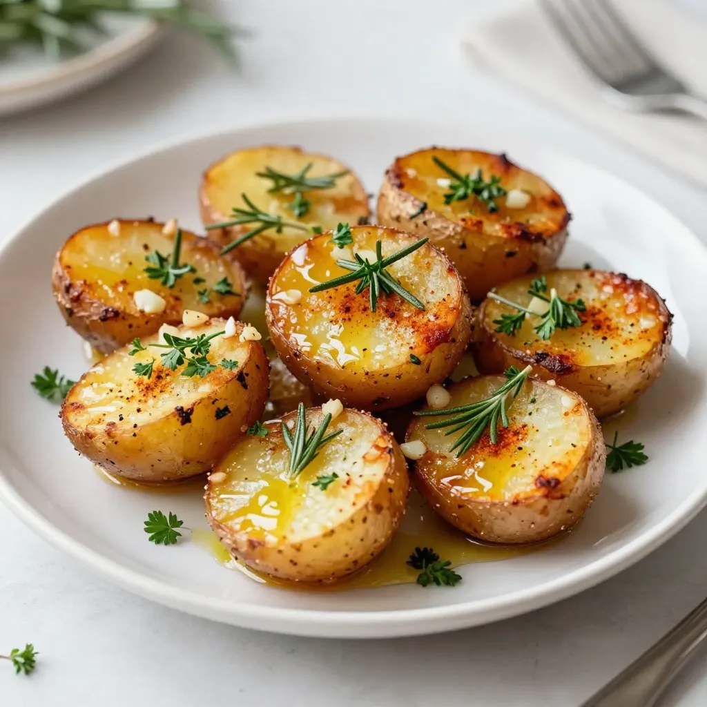 Garlic Herb Roasted Red Potatoes Tasty Side Dish