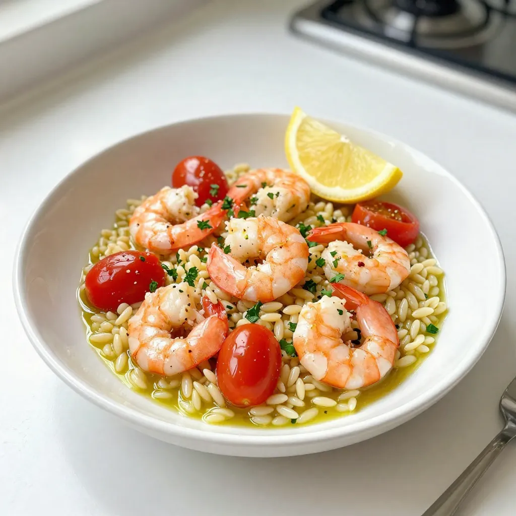 Lemon Garlic Orzo with Shrimp Flavors You’ll Love