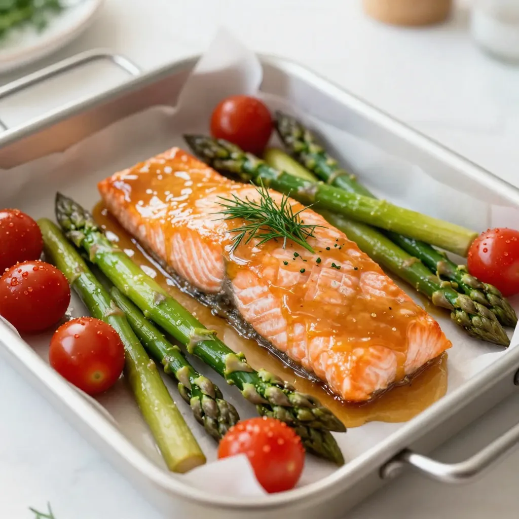 Sheet Pan Honey Mustard Salmon Tasty and Simple Dish
