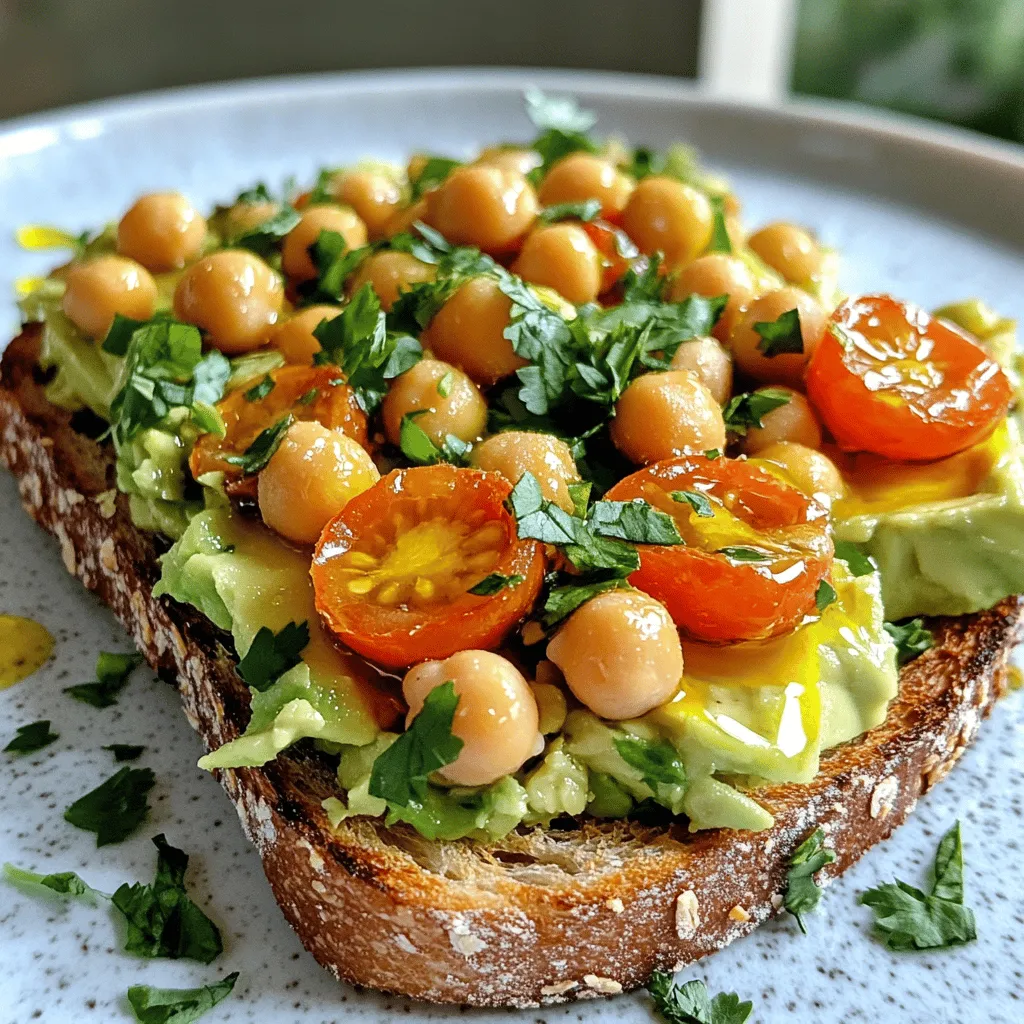 Smashed Chickpea Avocado Toast Quick and Healthy Meal