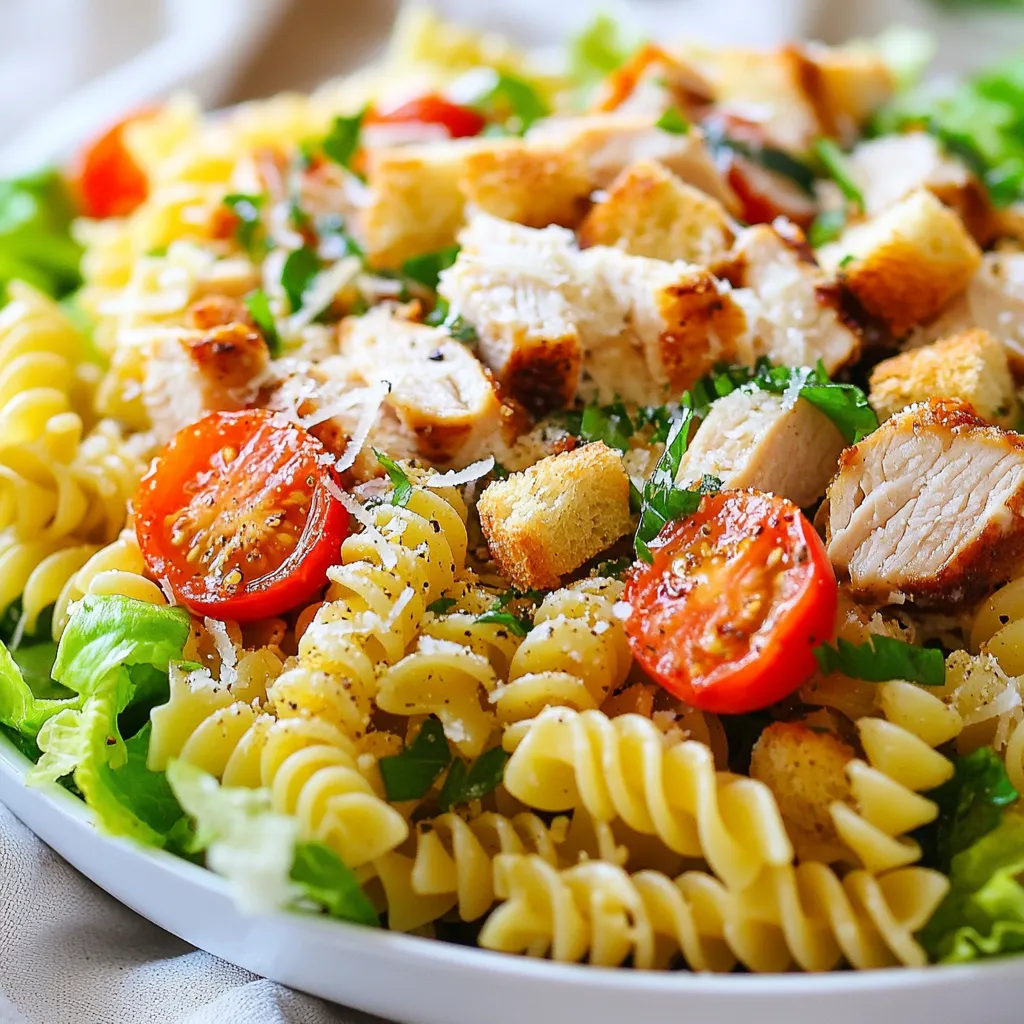 Chicken Caesar Pasta Salad Tasty and Simple Meal