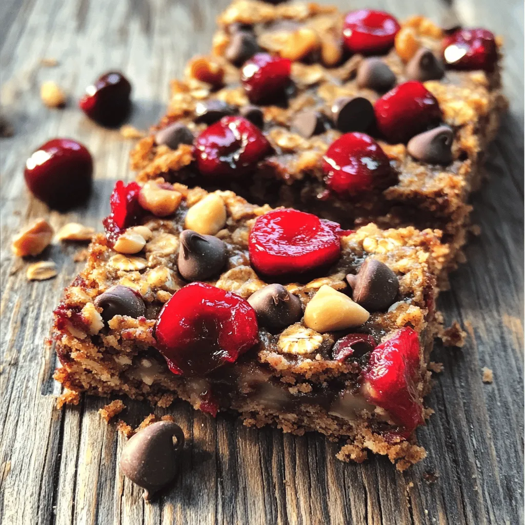 Cherry Chocolate Chip Oat Bars Delightful and Nutritious