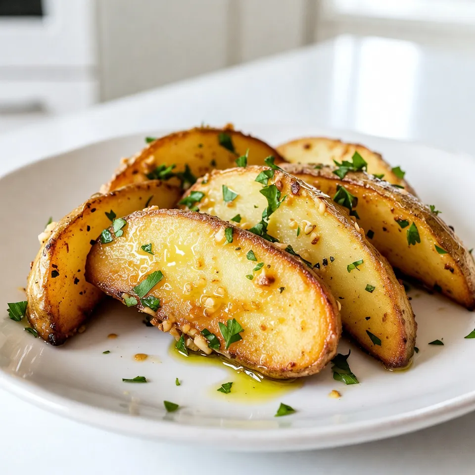 Garlic Herb Potato Wedges Crispy and Flavorful Snack