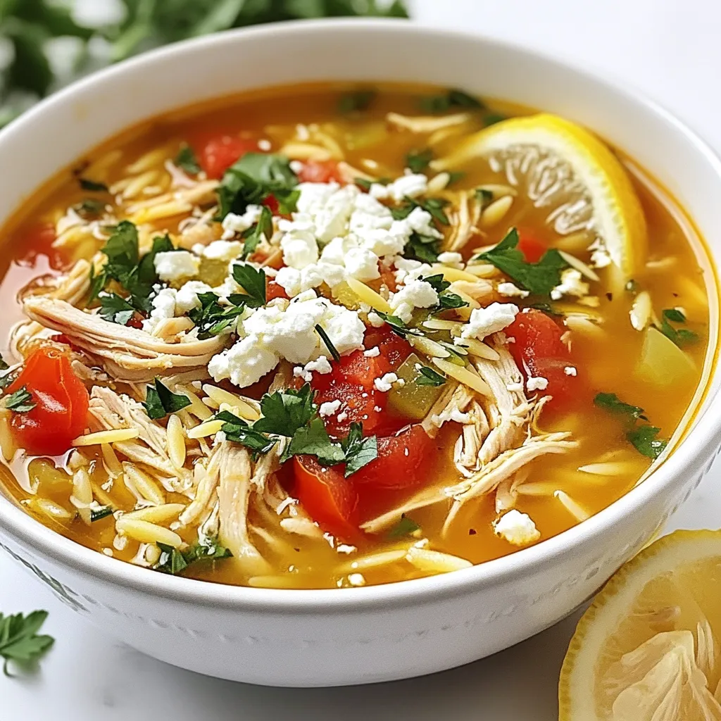 Greek Chicken Orzo Soup Flavorful and Easy Dish