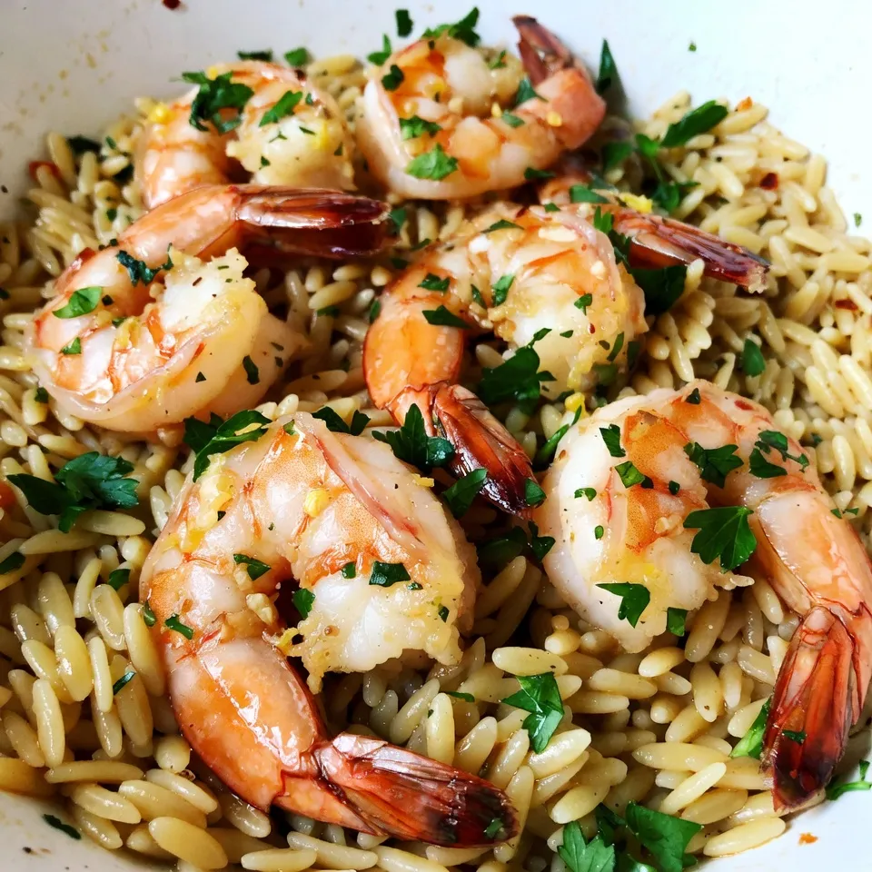 Lemon Garlic Shrimp Orzo Flavorful and Easy Recipe