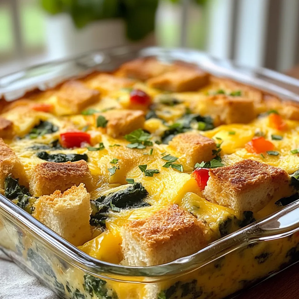 Cheesy Spinach Breakfast Casserole Tasty and Quick Meal