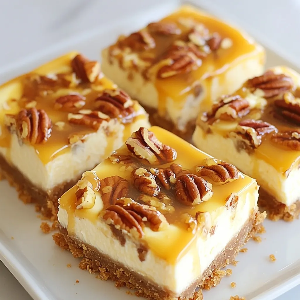Caramel Pecan Cheesecake Bars Irresistible Delight