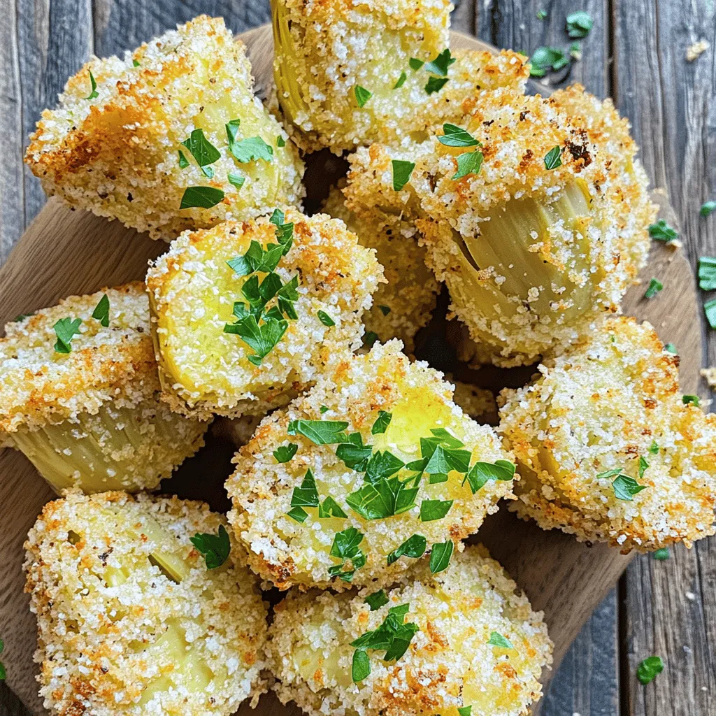 Air Fryer Crispy Garlic Parmesan Artichoke Hearts Delight