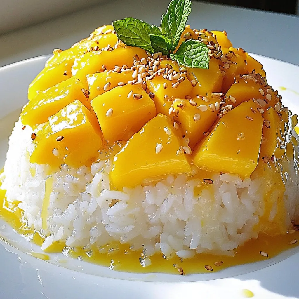 Thai Mango Sticky Rice Delightful Dessert Recipe