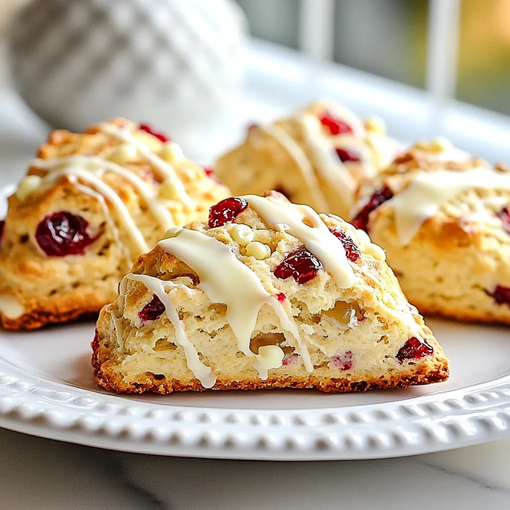 Cranberry White Chocolate Scones Tasty and Simple Treat