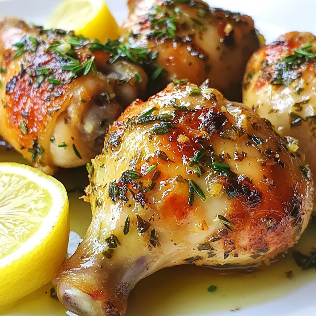 Garlic Herb Roasted Chicken Drumsticks Juicy and Delicious