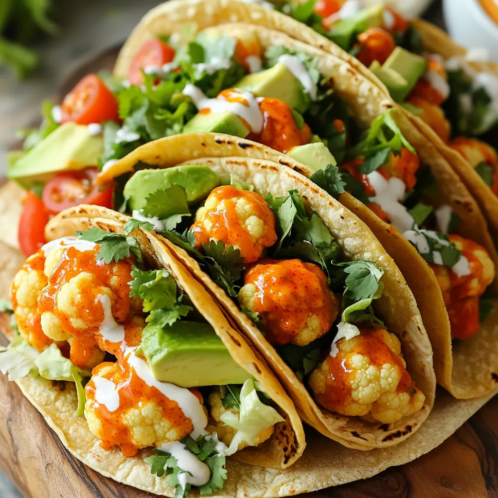 Air Fryer Buffalo Cauliflower Tacos Tasty and Quick Meal