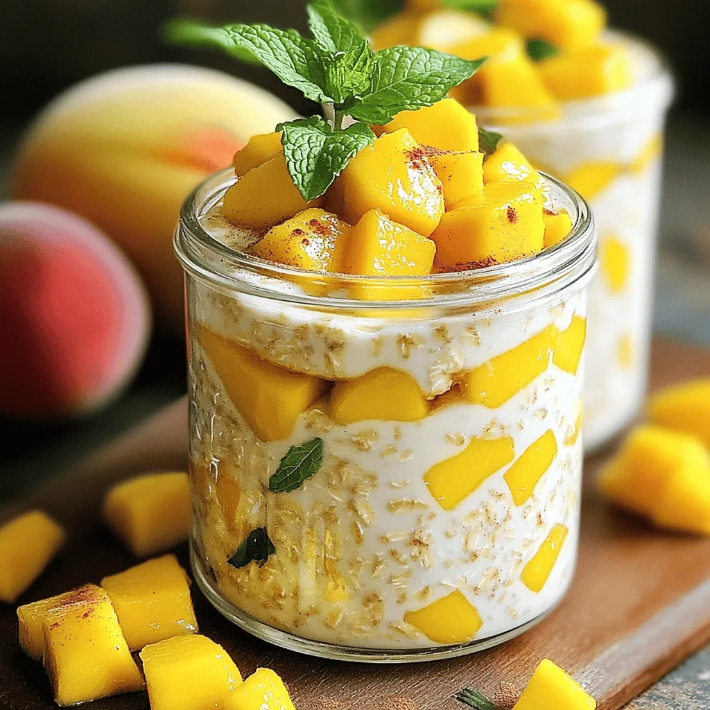 Peach Mango Overnight Oats Tasty Breakfast Delight
