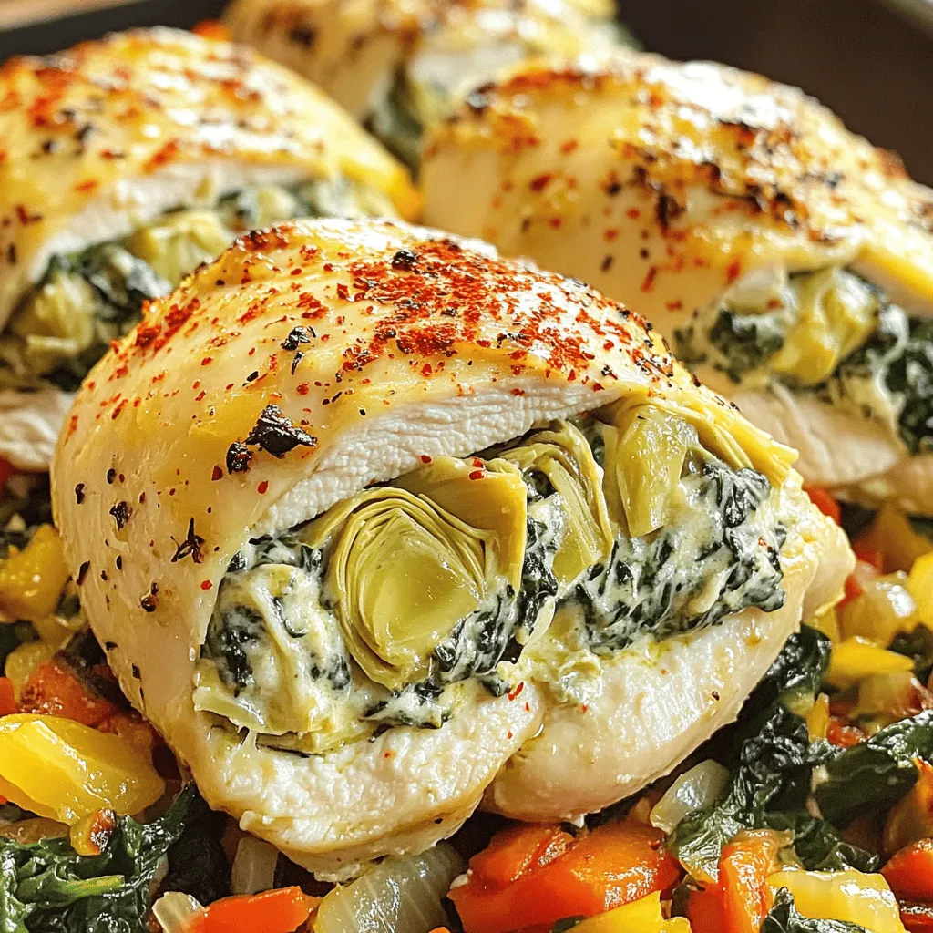 Spinach Artichoke Stuffed Chicken Delicious and Easy Dish
