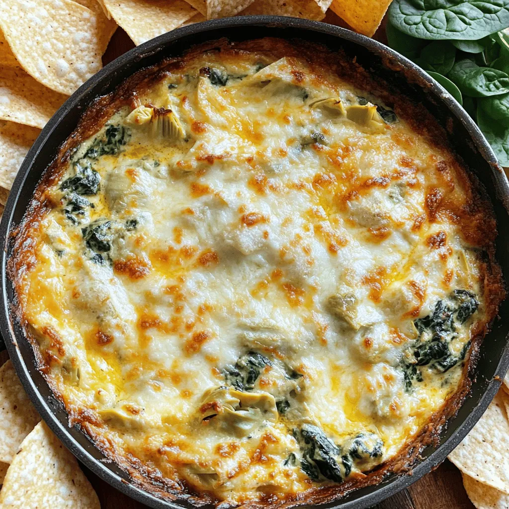 Creamy Spinach Artichoke Dip Skillet Delight