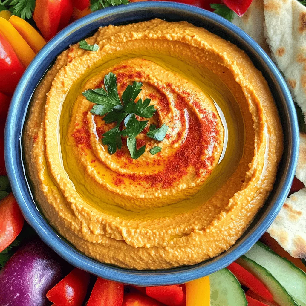 Roasted Red Pepper Hummus Savory and Simple Dip