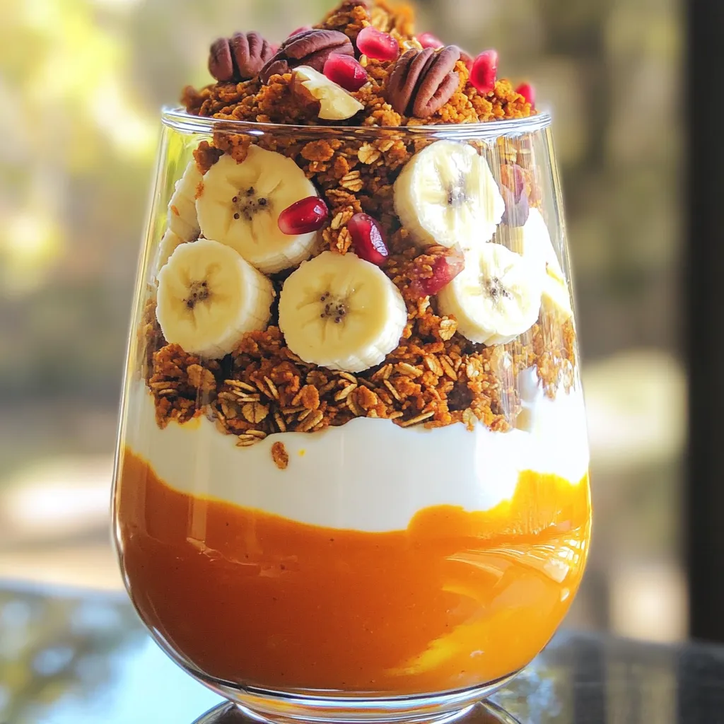 Pumpkin Spice Granola Yogurt Parfait Delight