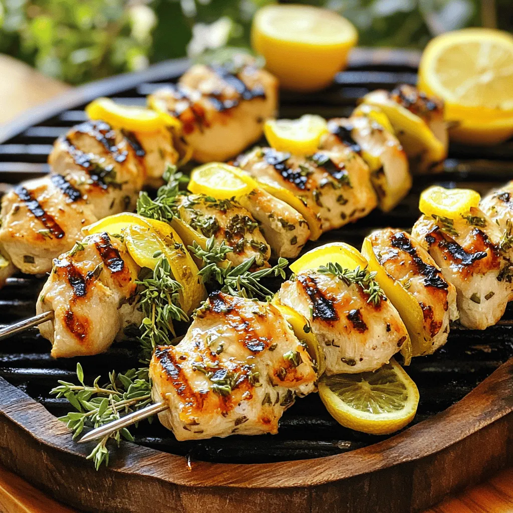 Lemon Herb Chicken Skewers Savory Grilled Delight