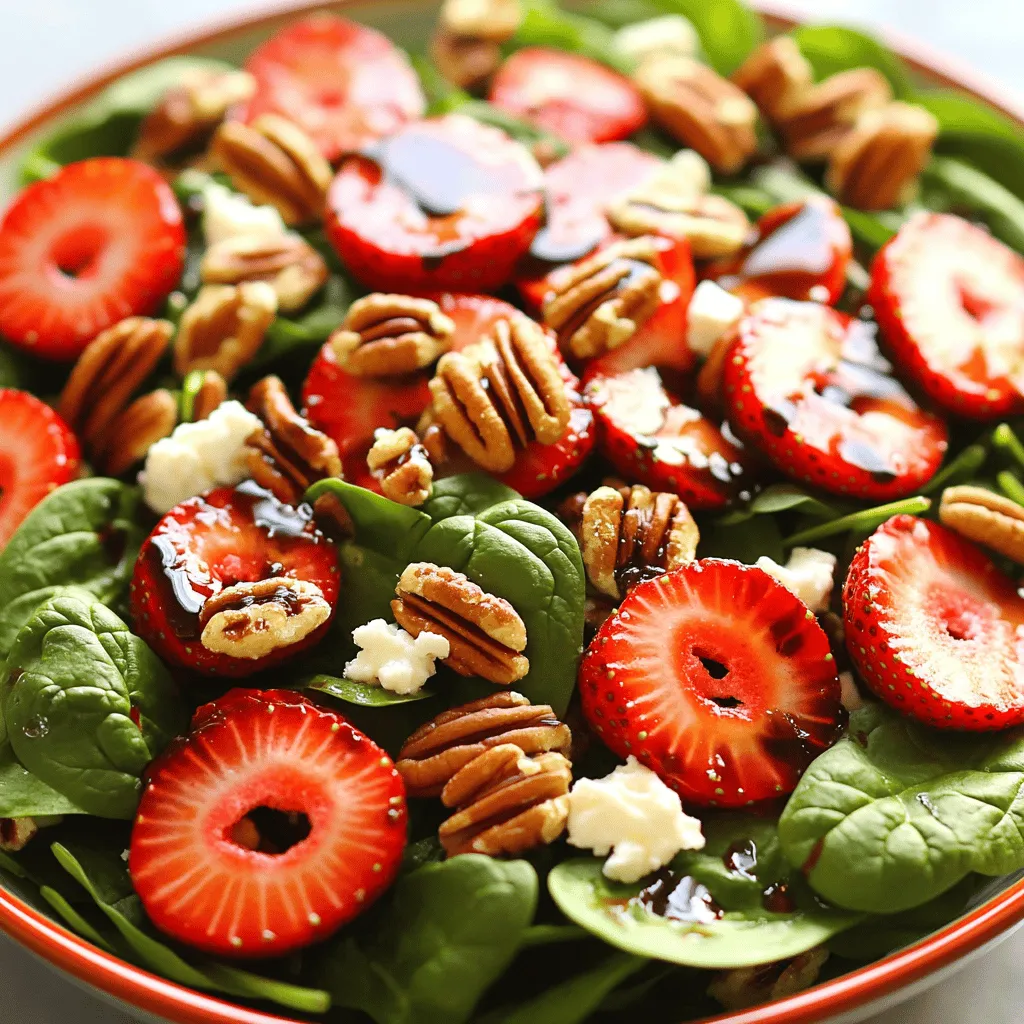 Strawberry Spinach Pecan Salad Fresh and Tasty Recipe
