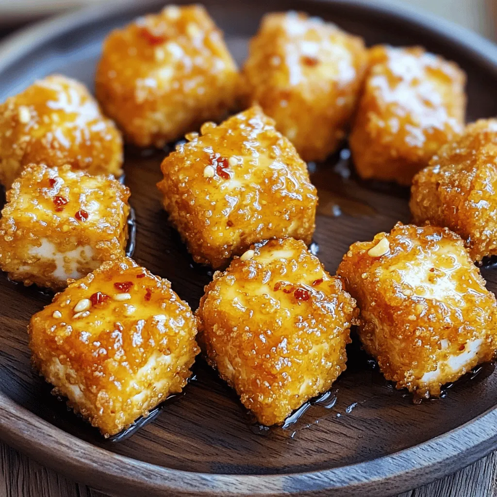 Air Fryer Honey Garlic Tofu Nuggets Tasty Vegan Treat