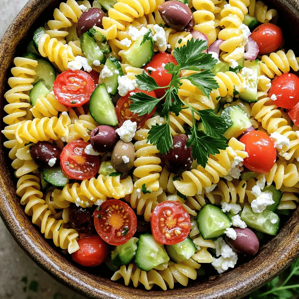 Easy Greek Pasta Salad Flavorful and Simple Dish