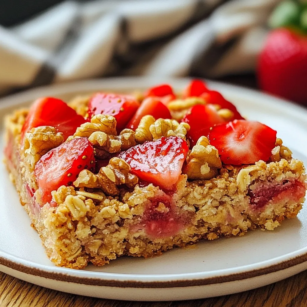Strawberry Oatmeal Breakfast Bars Easy and Tasty Treat