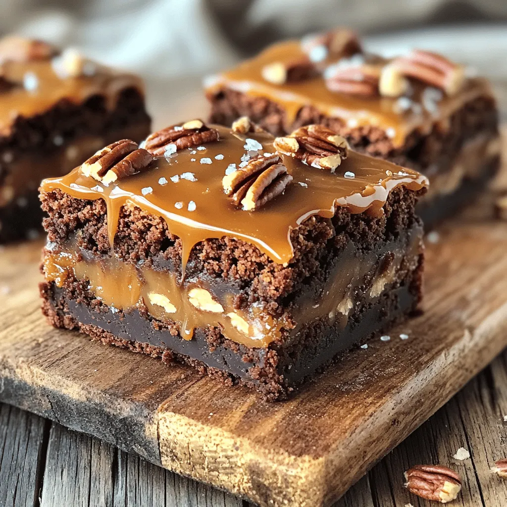 Caramel Pecan Turtle Brownies Divine Chocolate Treat