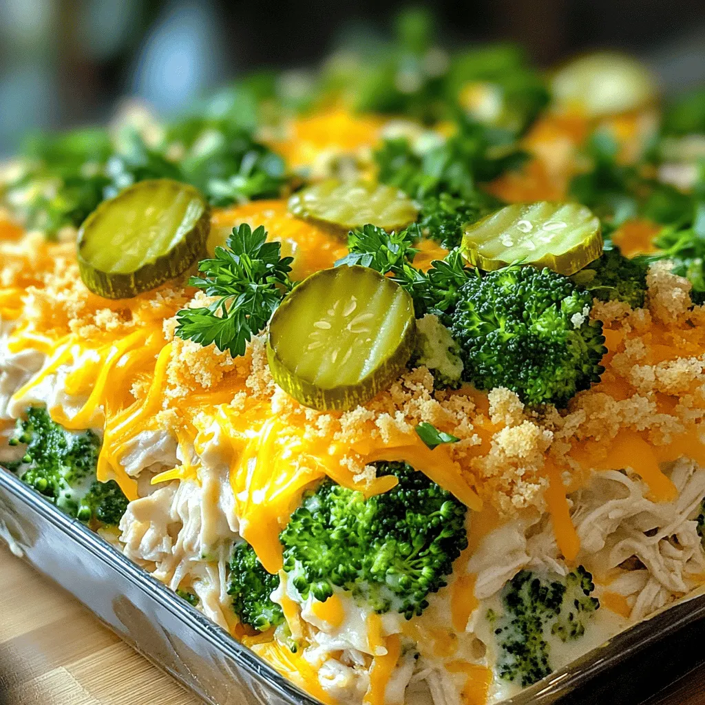 Pickle Ranch Chicken and Broccoli Casserole Delight