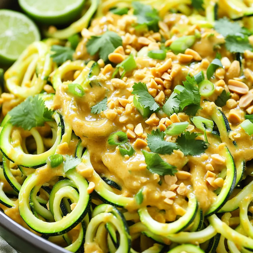 Minute Thai Peanut Zucchini Noodles Quick and Easy Meal