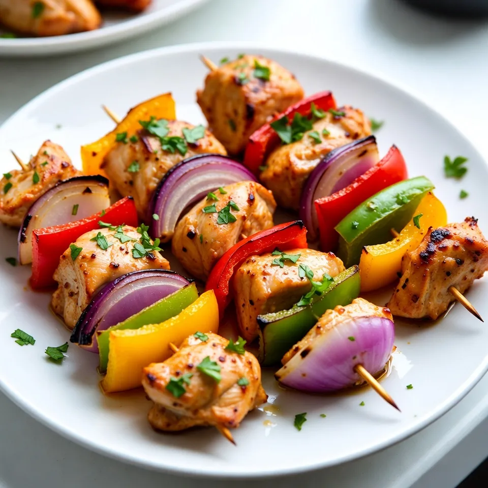 Lemon Garlic Chicken Skewers Flavorful Grilling Delight