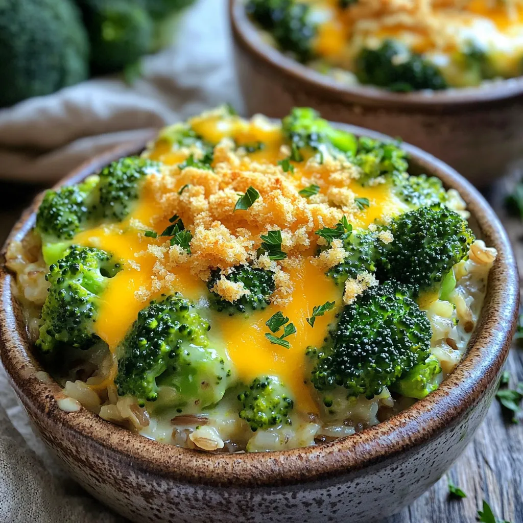 Slow Cooker Creamy Broccoli Rice Casserole Delight