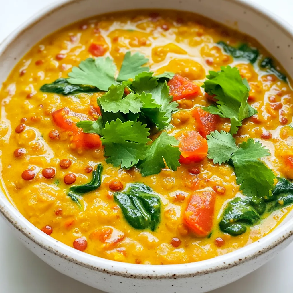 One-Pot Creamy Red Lentil Curry Easy and Flavorful Dish